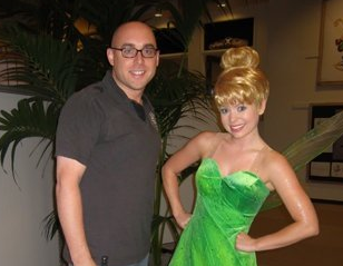 Mike Greenholt and Tinker Bell at DisneyToon Studios