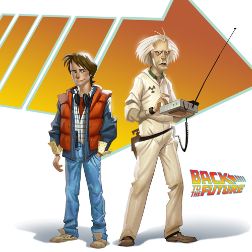 Ryan Jones' Doc and Marty character designs for
