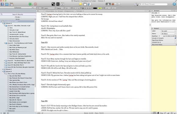 scripting quadrinhos usando Scrivener