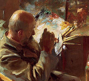 Detail: 'An Artist In His Studio' by John Singer Sargent Detail: 'An Artist In His Studio' by John Singer Sargent
