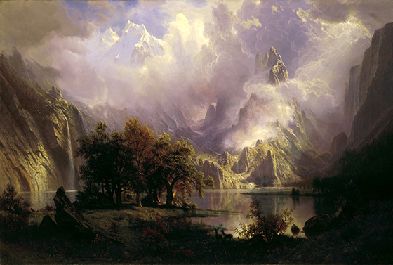 'A Rocky Mountain View' by Albert Bierstadt 'A Rocky Mountain View' by Albert Bierstadt