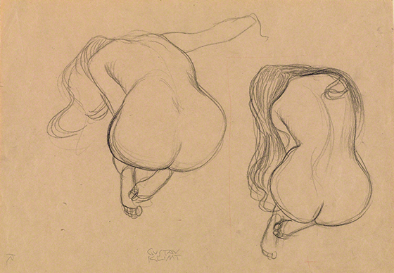 Study Of A Seated Nude From 'The Beethoven Frieze' by Gustav Klimt Study Of A Seated Nude From 'The Beethoven Frieze' by Gustav Klimt