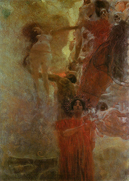 Oil Sketch for 'Medicine' by Gustav Klimt. [click to enlarge]