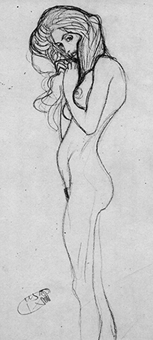 Study for one of the Gorgons from 'The Beethoven Frieze' by Gustav Klimt. Study for one of the Gorgons from 'The Beethoven Frieze' by Gustav Klimt.