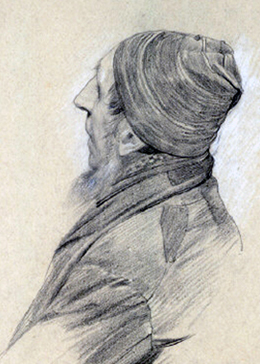 DETAIL: Character Study For The Shakespeare Theatre by Gustav Klimt. DETAIL: Character Study For The Shakespeare Theatre by Gustav Klimt.