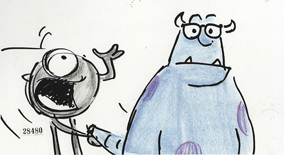 A Bob Peterson Storyboard from 'Monsters, Inc.' A Bob Peterson Storyboard from 'Monsters, Inc.'