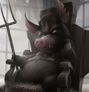 Detail image from Chris Oatley's 'Animal Farm' Digital Painting for Imagine FX.